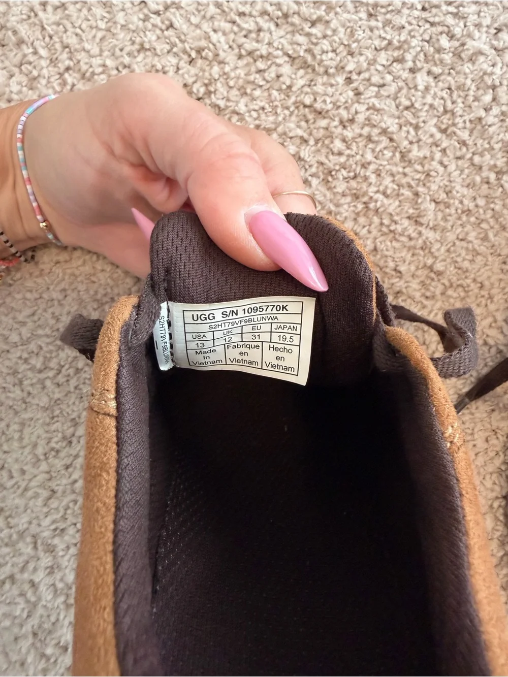 UGG Kids Brown Leather & Suede Low-Top Sneakers